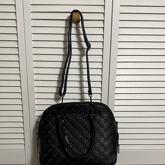 Adrenne Vittadini Black Embossed Women's Handbag - Picture 9 of 14